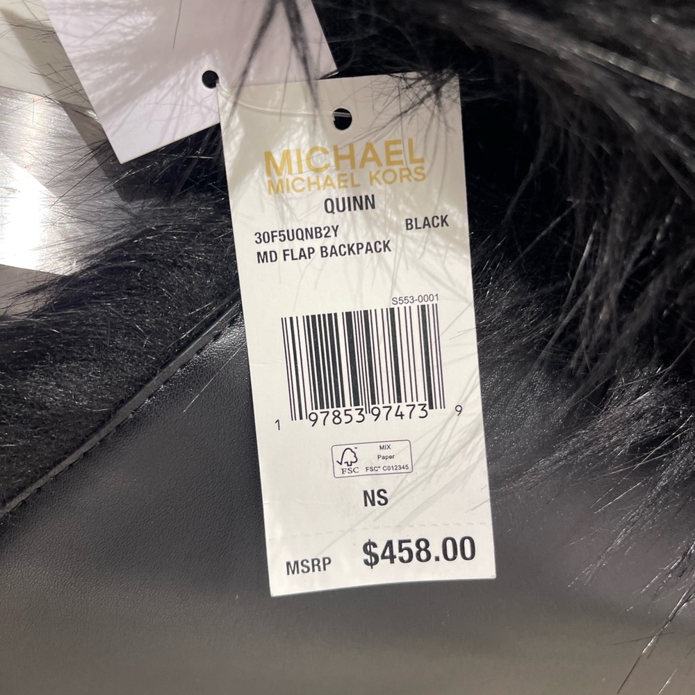 MICHAEL MICHAEL KORS Quinn Medium Flap Faux Fur Backpack
Black
NWT
Live Style - Picture 11 of 16